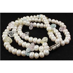 NATURAL 365.23CTW WHITE FRESHWATER PEARL BRACELET