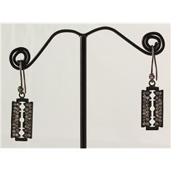0.98CT FANCY DIAMOND VICTORIAN SILVER JEWELRY 2.98g