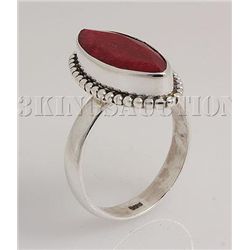 RUBY CORRUNDUM 22.81CTW ANTIQUE LOOKS .925 RING
