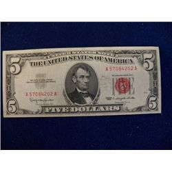 1963 Red Seal Five Dollar