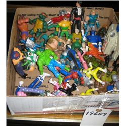 Box Lot Misc. Small Action Figures.