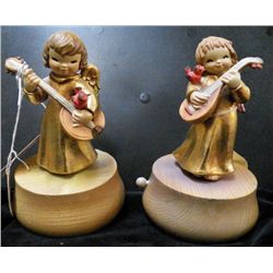 Pair Vintage Anri Gold Angel