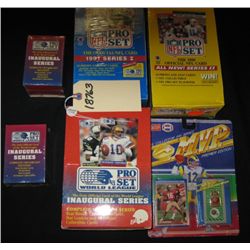 3 Large Boxes, 2 Small Boxes Pro Set Football