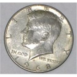 1968-D KENNEDY SILVER HALF U.S. DOLLAR *NICE EARLY KENNEDY*!!