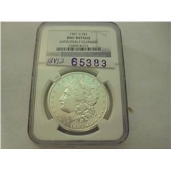 1887 NGC MS UNC DETAILS MORGAN SILVER DOLLAR