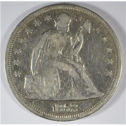 1872 SEATED DOLLAR VF