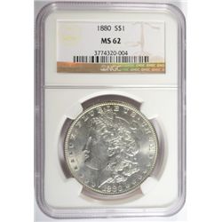 1880 MORGAN DOLLAR NGC MS-62