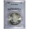Image 1 : 1885 MORGAN SILVER DOLLAR, PCGS MS-64+   "LOOKS 65"