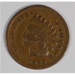 1869 INDIAN CENT, NICE VG