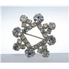 Image 1 : Vintage Rhinestone Brooch/Pin 1.5" in diameter Excellent Condition Circa 1940's-