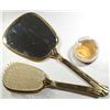 Image 2 : Vintage Vanity Set Brush and Mirror and Jar