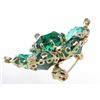 Image 3 : Vintage Green Rhinestone Pin. 1.5" x 1.5"