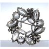 Image 2 : Vintage signed Austria Rhinestone Pin/Brooch. 2" in diameter.