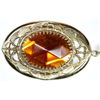 Image 2 : Vintage Signed Whiting and Davis Amber Pendant, on 24" chain