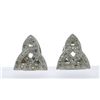 Image 1 : Vintage Set of Rhinestone Dress Clips,  3/4" long, missing 3 stones,
