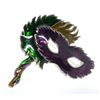 Image 1 : Vintage Enameled Mardi Gra Pendant/Pin, Excellent Condition 1 3/4" long