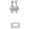 Image 1 : Vintage Rhinestone Earrings and Rhinestone Pin.