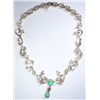 Image 3 : Circa 1870 Silver On Gold Emerald Diamond Pendant