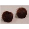 Image 1 : VINTAGE SCREW BACK MINK FUR EAR RINGS!