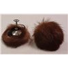 Image 2 : VINTAGE SCREW BACK MINK FUR EAR RINGS!
