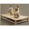 Image 5 : Exquisite Chinese Ivory carving of three women having tea.  A very rare complete set with signature 