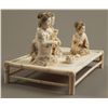 Image 6 : Exquisite Chinese Ivory carving of three women having tea.  A very rare complete set with signature 