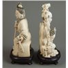 Image 6 : Pair of Chinese Carved Ivory Figures.  Each is: [13.3 (oz), 7 (in), 3.5 (in), 3 (in)]