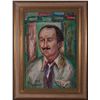 Image 1 : W.K. Popielarczyk (1925-1987) Signed, 1978. Framed oil on board. Portrait of a man with mustache. [<