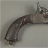 Image 3 : 19th Century Double Barrel Pin fire pistol with bayonette.  Two hidden triggers fold out when the ba