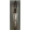 Image 7 : 19th Century Double Barrel Pin fire pistol with bayonette.  Two hidden triggers fold out when the ba