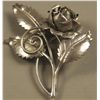 Image 1 : Sterling Silver Rose Flower Pin [0.9 (oz),3 (in), 2.5 (in), 1 (in)]
