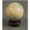 Image 1 : Antique Ivory Billiard Cue Ball with wood stand. [7.25 (oz), 3 (in), 2.5 (in), 2.5 (in)]