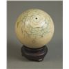 Image 2 : Antique Ivory Billiard Cue Ball with wood stand. [7.25 (oz), 3 (in), 2.5 (in), 2.5 (in)]