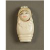 Image 1 : Rare Chinese Ivory figure with 2 carved and hand painted faces.  The face spins around. [0.2 (oz), 1