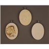 Image 2 : Group of 3 Scrimshaw Ivory pendant with sterling silver stamp.  Dimensions approximately: [1.5 (in),