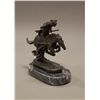 Image 2 : "Cheyenne by Fredrick Remington", Bronze sculpture. [< 5 (lbs), 8.5 (in), 9 (in), 4 (in)]