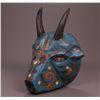 Image 1 : Blue Bull Mask carved from wood with wood inlays.  Circa early 1900's. [27.2 (oz),11.5 (in),10 (in),