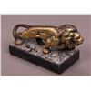 Image 2 : Bronze Lion, with granite base.  Signed "Tonny". [36 (oz),3 (in),2.5(in),5.5 (in)]