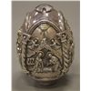 Image 2 : Silver Resurrection Egg (Greece), weighted and not 100% solid. [2.5 (lbs), 6 (in), 4.25 (in)]
