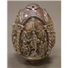 Image 3 : Silver Resurrection Egg (Greece), weighted and not 100% solid. [2.5 (lbs), 6 (in), 4.25 (in)]
