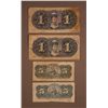 Image 2 : 1800's Collection of Cuban Peso's.  Two "Un Peso" and two "Cinco Centavos"