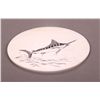 Image 1 : Marlin Scrimshaw Ivory Plaque [2 (in),3 (in),0.25 (in)]