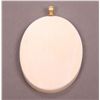 Image 2 : Man on Ship Wheel Scrimshaw Ivory Pendant (Stamped 12k Gold G.F.) Ivory Pendant [1.8 (in),1.2 (in),0