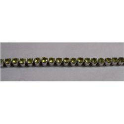11.300g Bracelet of Peridot Sterling Silver