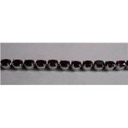 12.520g Bracelet of Garnet Sterling Silver