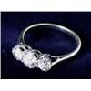Image 1 : A FINE WHITE GOLD THREE STONE DIAMOND RING: Est.800-1200...