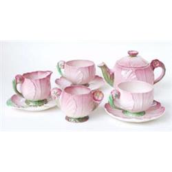 A CARLTONWARE BREAKFAST SET: number 1522, comprising two cups, two  saucers, sugar bowl, cream ju...