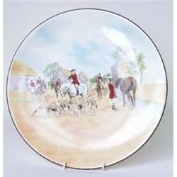 A ROYAL DOULTON SERIES WARE CHARGER: number D6326 "The Meet", signed  Charles Simpson, 13.25" dia...
