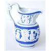 Image 1 : A VICTORIAN MOULDED STONEWARE MASKHEAD JUG: with ornate rustic goats  head mask handle, having a...