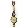 Image 1 : A 19TH CENTURY MAHOGANY AND STRING INLAID BANJO BAROMETER: by A  Maspoli, Hull, the case with scr...